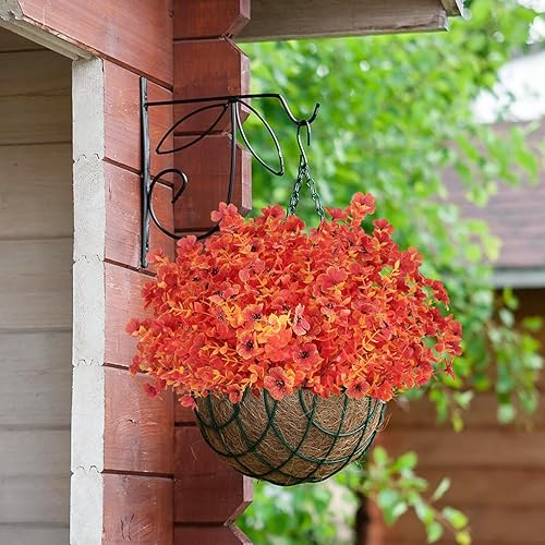 Miniatura 3 de 12 paquetes de flores artificiales de otoño al aire libre, resistentes a los rayos UV, flores falsas para mamás, decoración de plantas de plástico