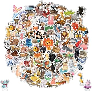 160PCS Animal Stickers for Kids Teens,Vinly Water Bottles Stickers for Laptop Decals，Waterproof Summer Stickers，Cute Rainforest Zoo Stickers School Teacher Rewards