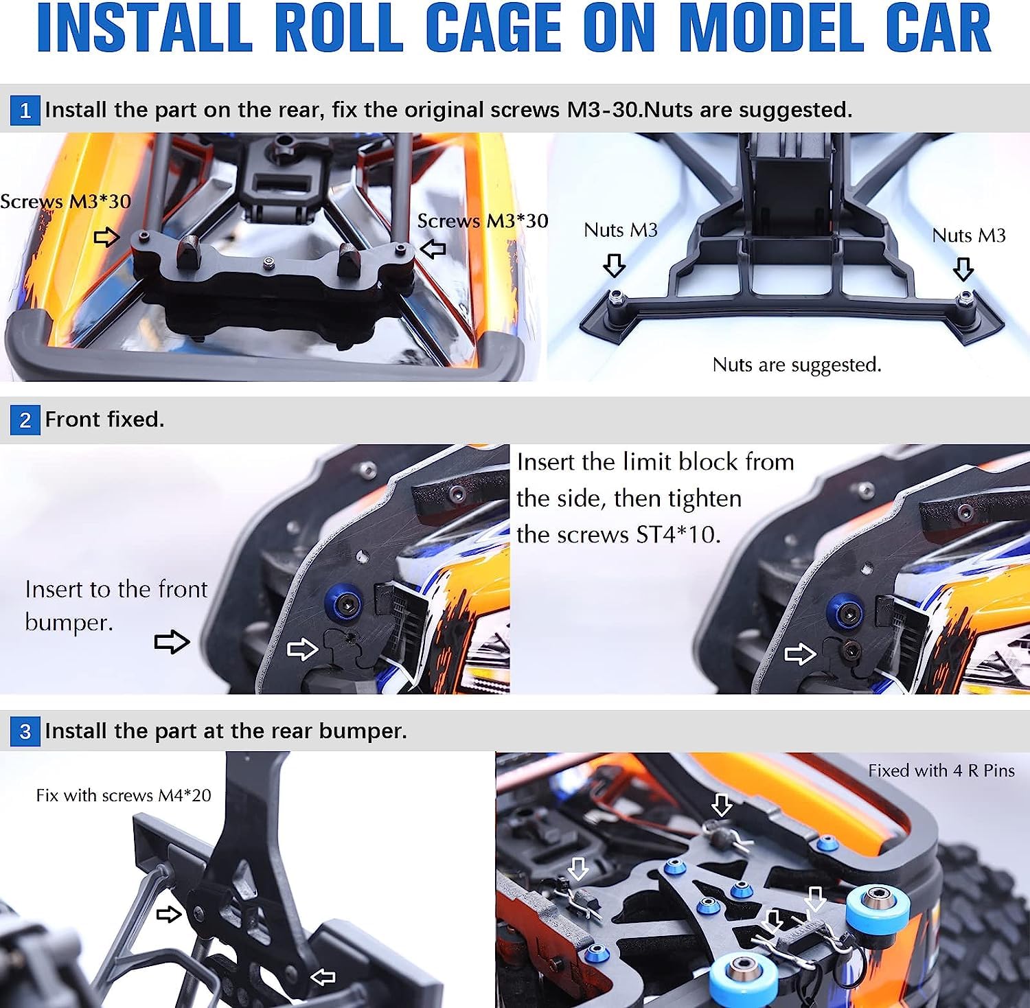 Amazon.com: QingLeng Nylon Roll Cage Body Chassis Protect Keel