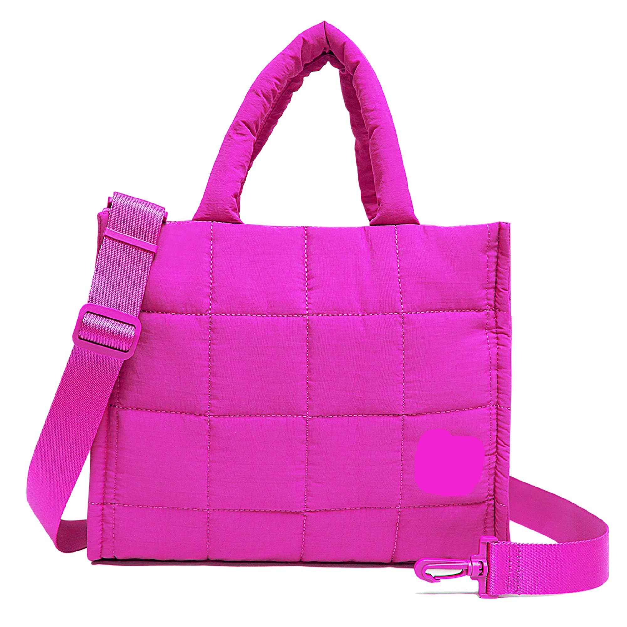 Sac à bandoulière matelassé rouge pour femme, petit sac fourre-tout de week-end élégant