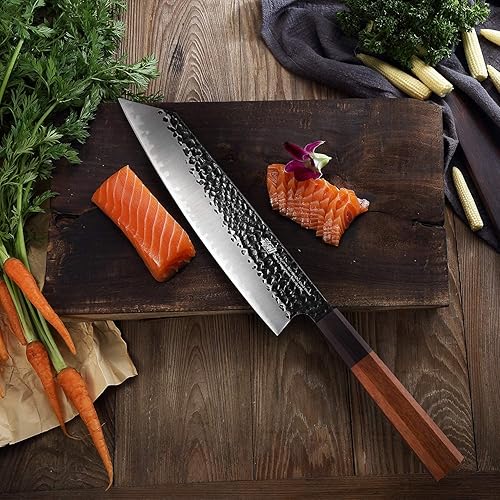 Miniatura 7 de Findking Dynasty Series 9CR18MOV - Bloque magnético de madera de teca para cuchillos (9.0in)