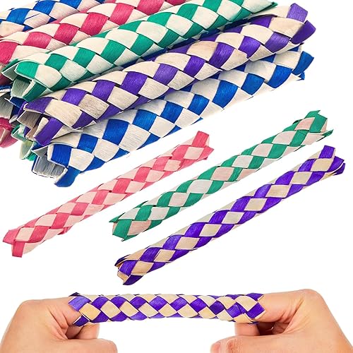 Syhood 12 Pcs Chinese Finger Traps Bamboo Finger Traps for