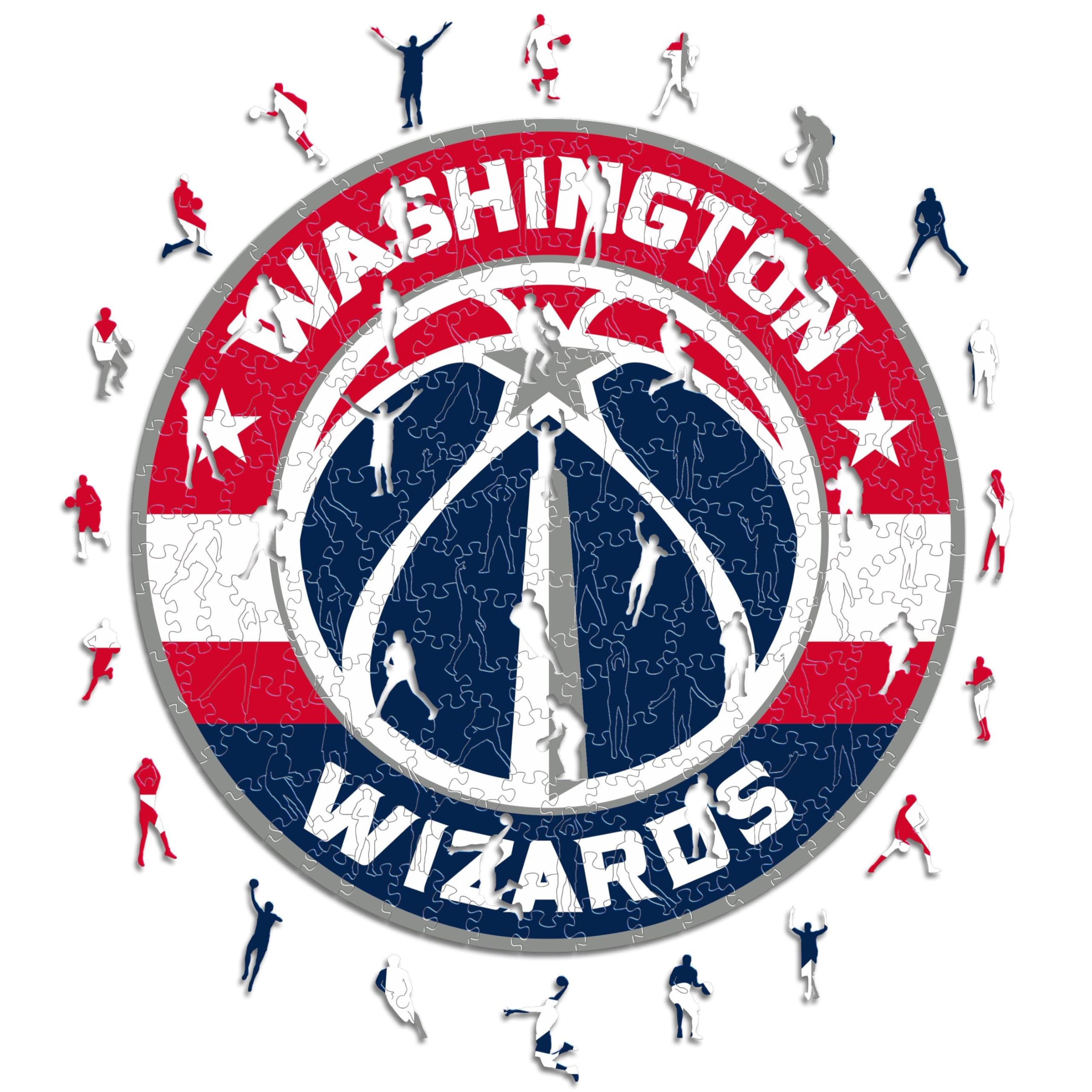 Iconic Puzzles - Washington Wizards, Logo, Holzpuzzle, offiziell lizenziert von der NBA, 100% nachhaltig, Größe L, 500 Teile