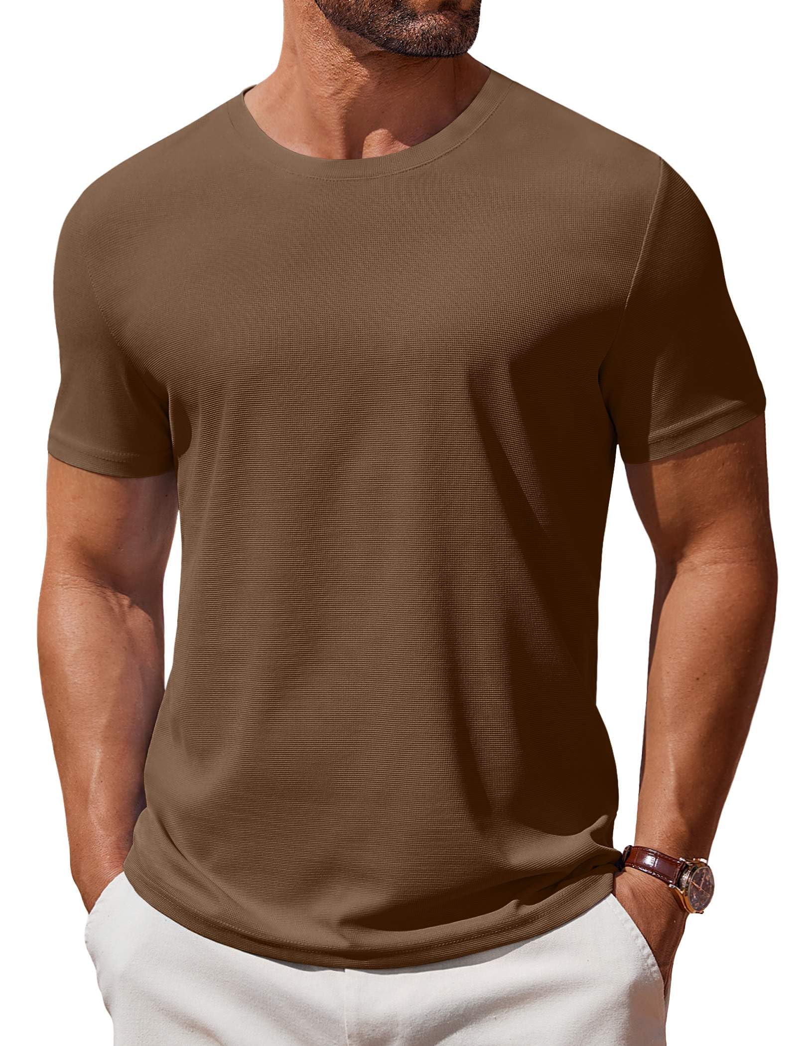 COOFANDY Men's T Shirt Short Sleeve Crew Neck T-Shirt Casual Summer Classic Basic Tee Shirts
