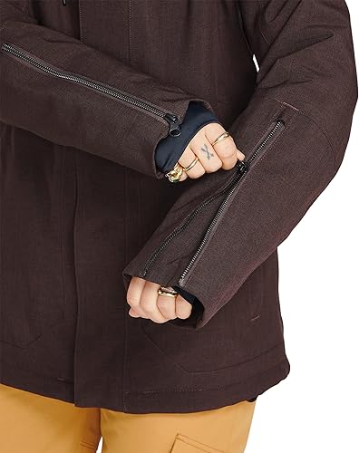 Miniatura 10 de Volcom Sherwin - Chaqueta de invierno con capucha aislada para snowboard y esquí para mujer