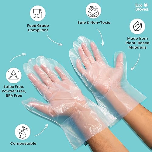 Miniatura 3 de Guantes ecológicos compostables a base de plantas para preparación y limpieza de alimentos