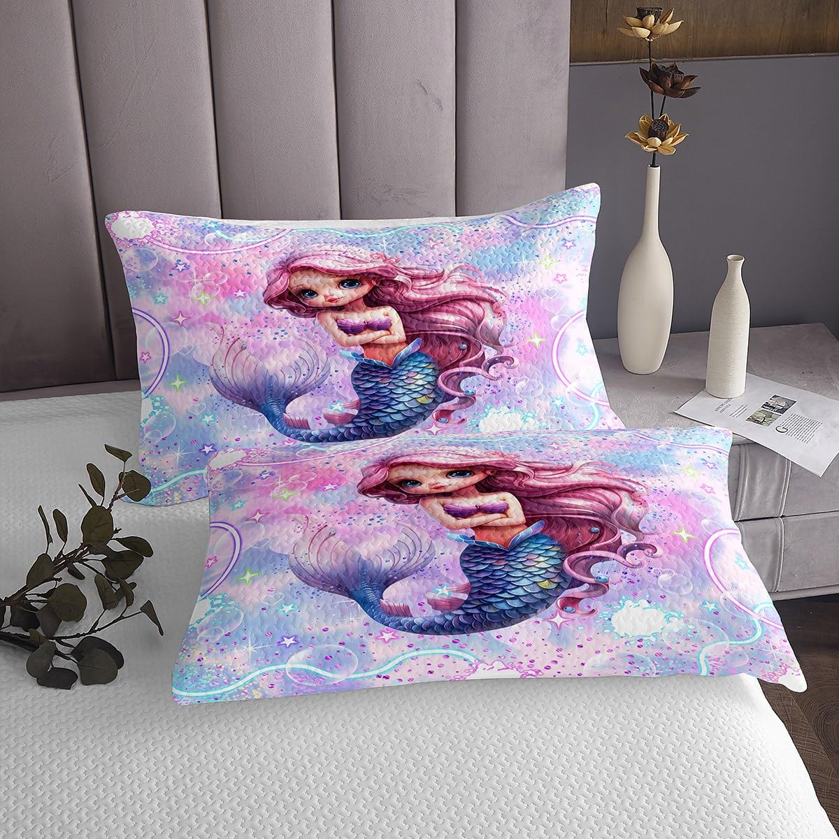 Galaxy Maan Gewatteerde Coverletkle Sterren Print