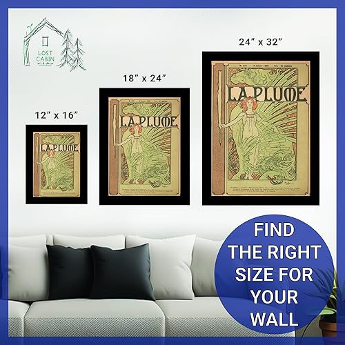 Miniatura 6 de Cubierta de cabina perdida compuesta para La Plume por Alphonse Maria Mucha  Impresión sin marco  Reproducción de pinturas de obras de arte finas