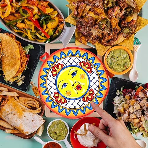 Miniatura 4 de DOKKIA Calentador de tortillas Taco bolsa de tela aislada de 12 pulgadas - Bolsa de tela para microondas para mantener la harina burrito caliente