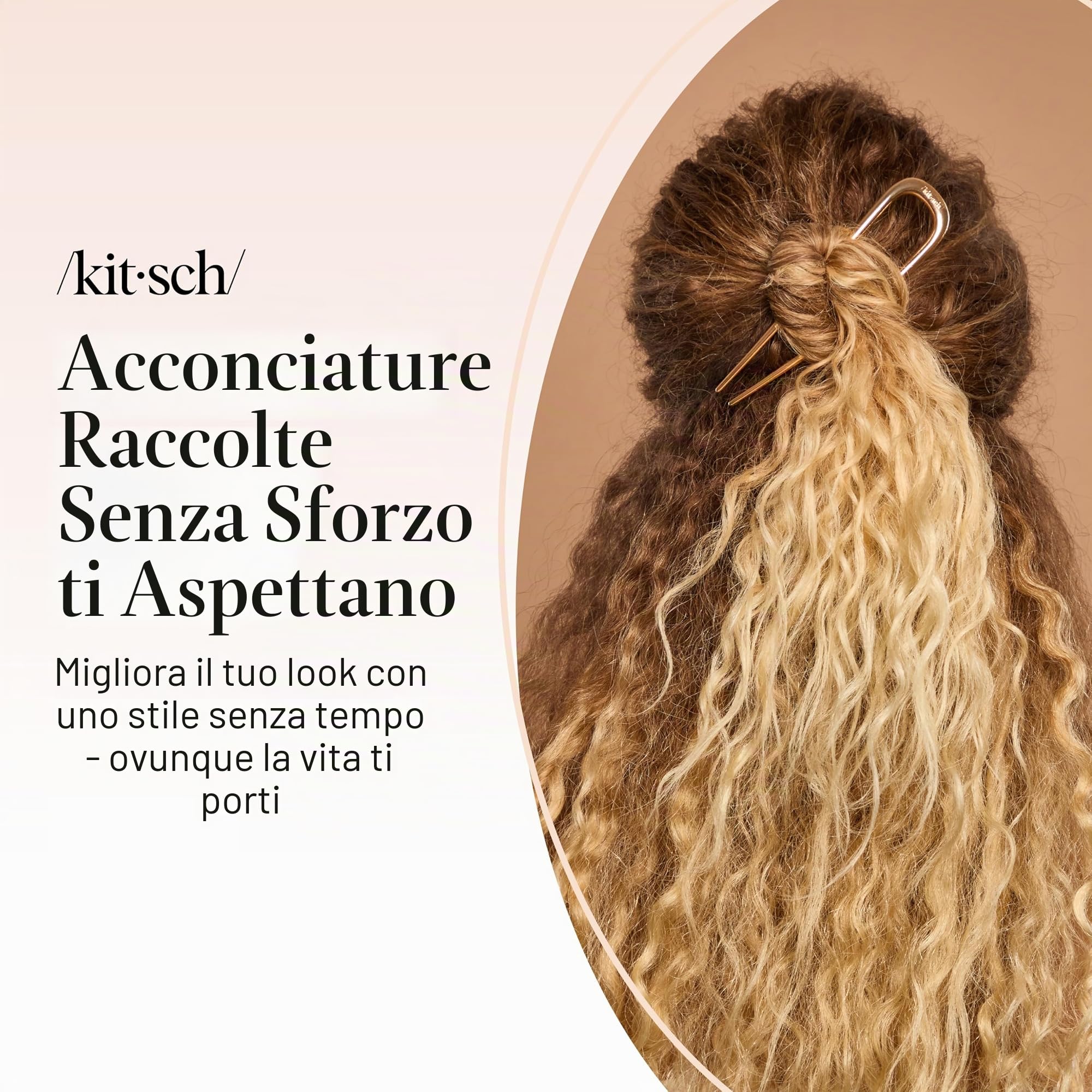Kitsch Forcine Francesi per Capelli da Donna – Elegante e Durevole Forcella in Metallo per Acconciature a Chignon, Coda e Treccia, Tenuta Sicura Tutto il Giorno, Vestibilità Confortevole | Regali
