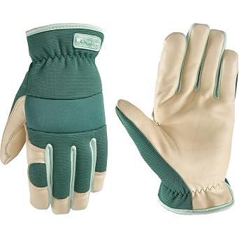 Wells Lamont Womens Work Gloves, Water-Resistant HydraHyde Gardening Gloves, Green, Medium 3249M