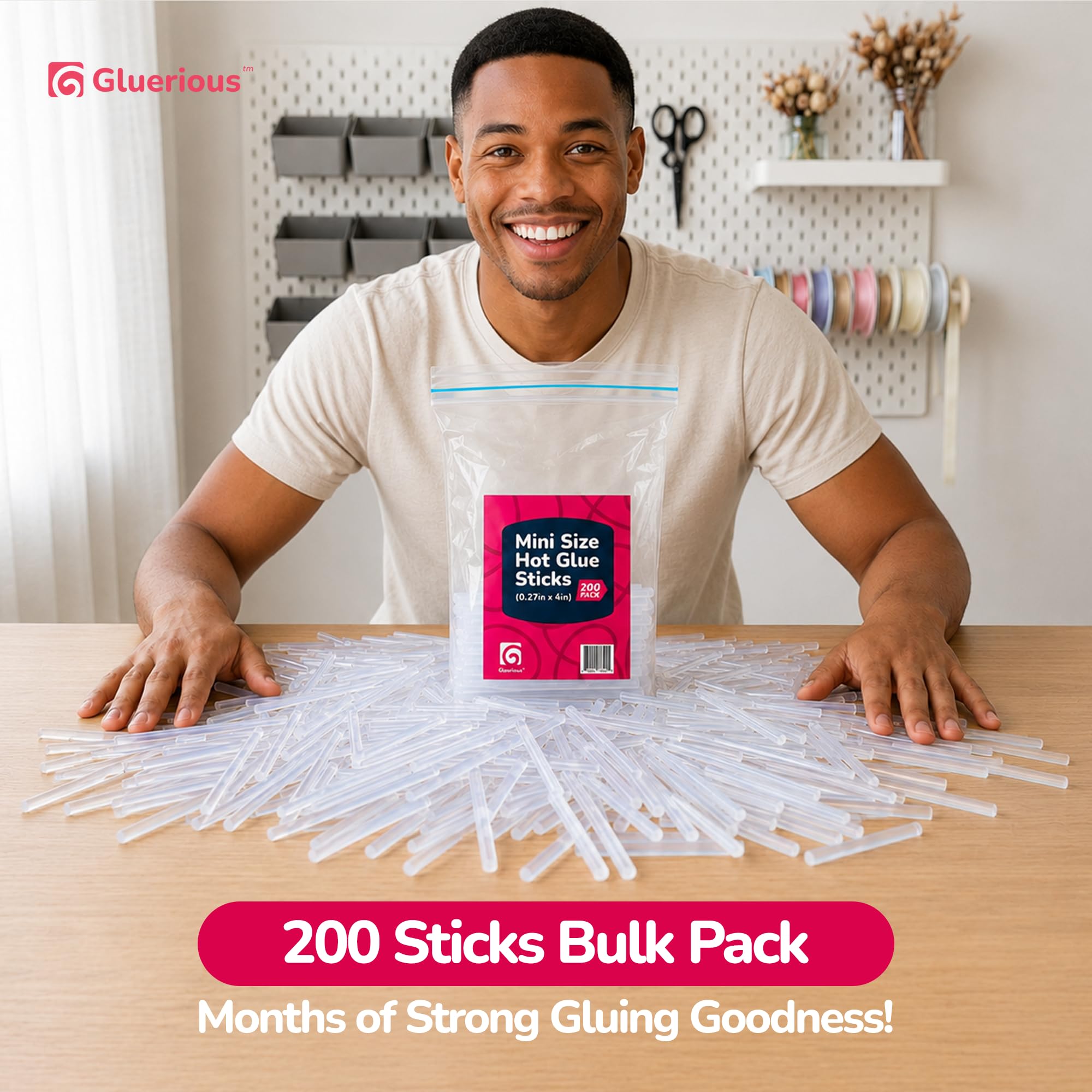 Gluerious Mini Hot Glue Sticks - 200 Pack -5