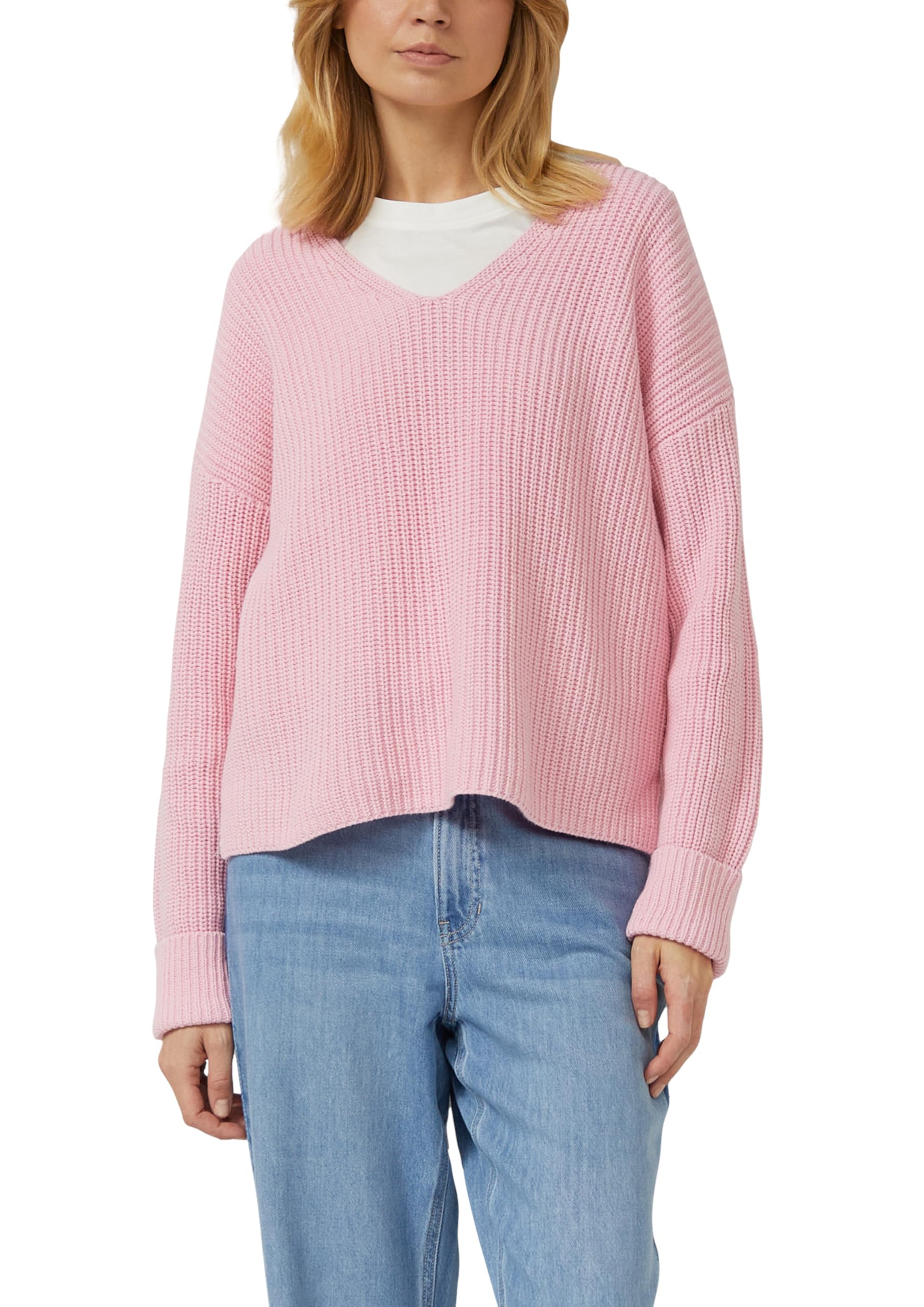 s.Oliver Grobstrickpullover mit V-Ausschnitt im Relaxed Fit
