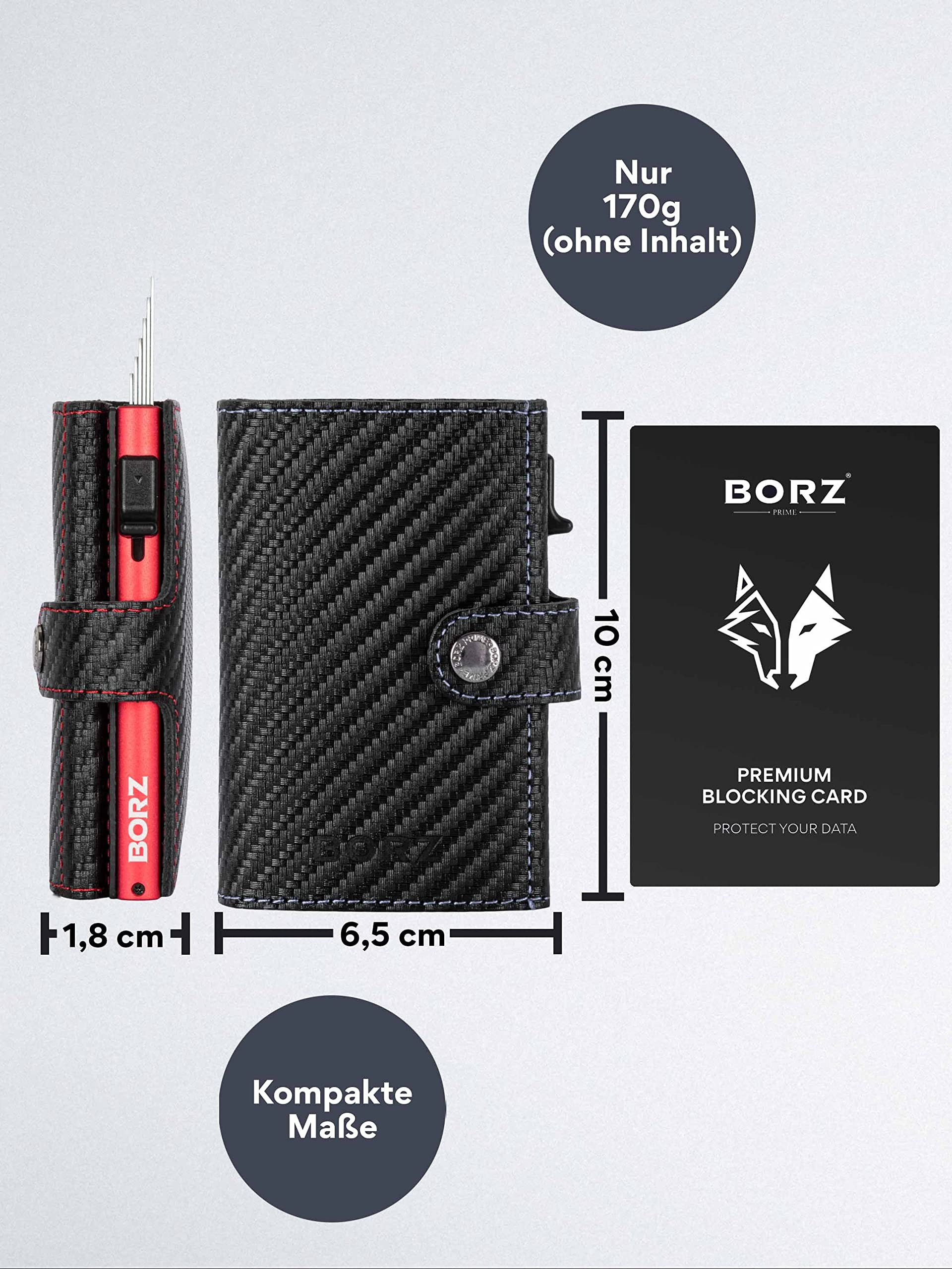 Kartenetui mit Münzfach AirTag kompatibel I Slim Wallet mit RFID Schutz I Mini Portemonnaie für Herren & Damen Geldbörse I Geldbeutel für Karten & Scheine aus echtem Leder