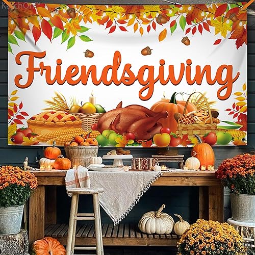 Miniatura 5 de KatchOn, Telones de fondo para fotografía de Friendsgiving - XtraL, 72 x 44 pulgadas  Fondo de fotos para dar amigos  Cartel de regalo de amigos