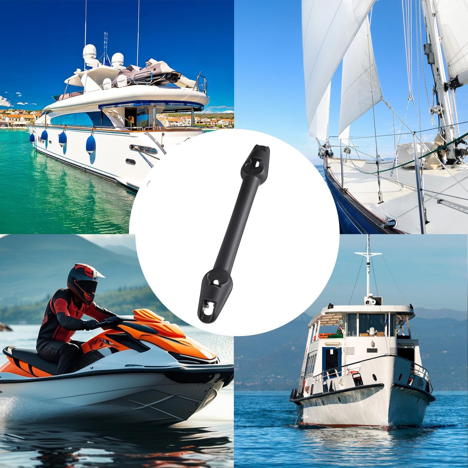 Amortiguador de barco – Amortiguador de amarre para barcos que ahorra espacio | Durabble Boat Moorinng Snubber | Líneas de amarre | Moorinng que absorbe los golpes para amarrar para casa flotante
