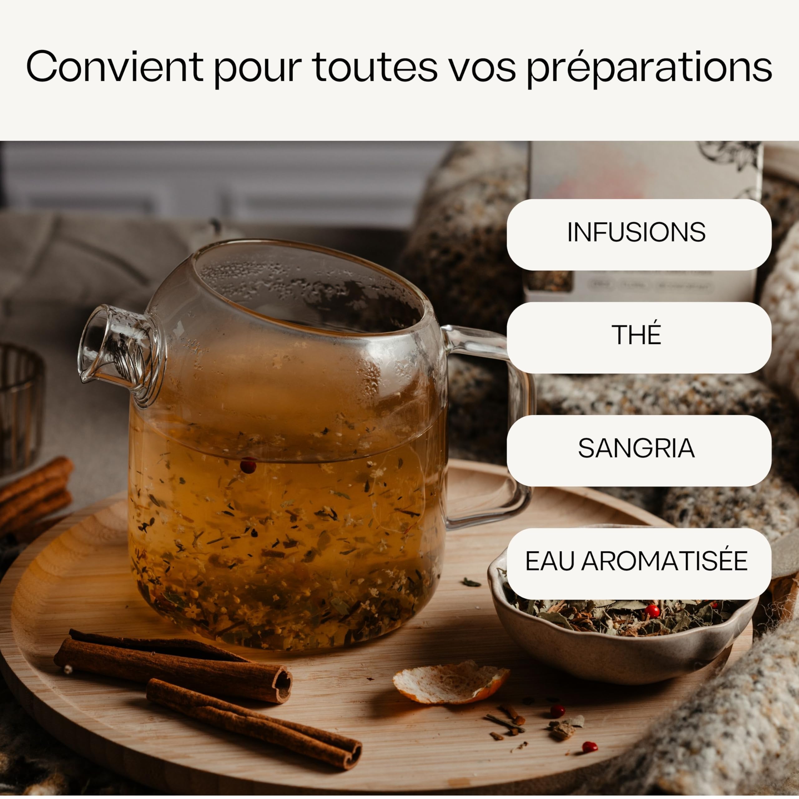 Horae - Coffret théière avec tasse - Théière en verre borosilicate 700 ml et tasse en verre double paroi 350ml - Idée coffret cadeau à offrir