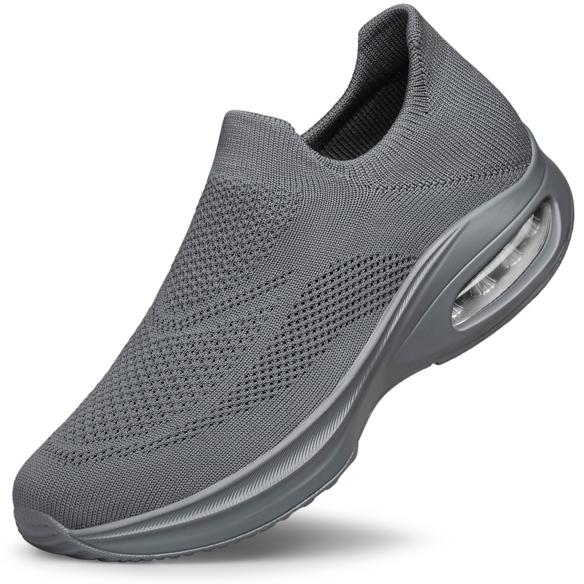 Mens Walking Shoes Cushion Non Slip Tennis Shoes Lightweight Breathable Running Workout Athletic Sports Gym Sneakers