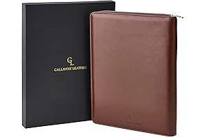 Gallaway Brown Leather Portfolio: Professional Business Organizer
