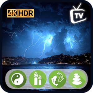 Gewitter-White-Noise-TV – Einschlafhilfe mit Live-Zeit und -Vorhersage