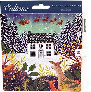 Christmas Advent Calendar A Night Before Christmas | Woodland Advent Calendar Traditional Advent Calendar | Picture Advent Calendar Paper Advent Calendar