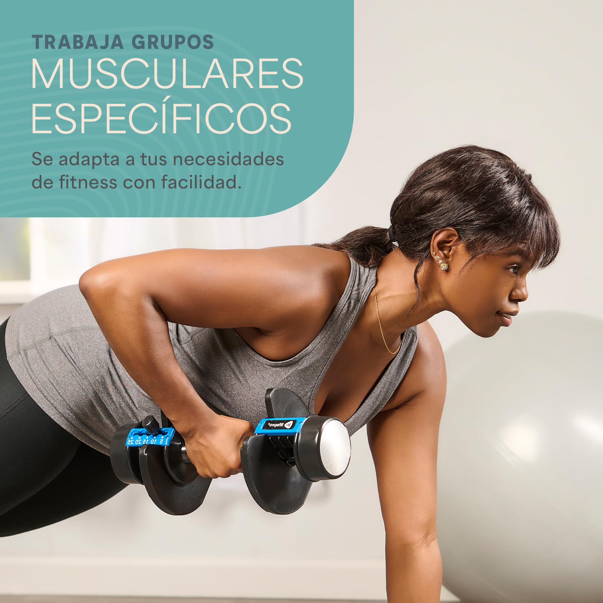 LifePro Juego de Mancuernas Ajustables de 2 x 11,34 kg/25 lb - Juego de Pesas Duraderas con Mango Antideslizante y Mecanismo de Bloqueo de Seguridad para Gimnasio en Casa