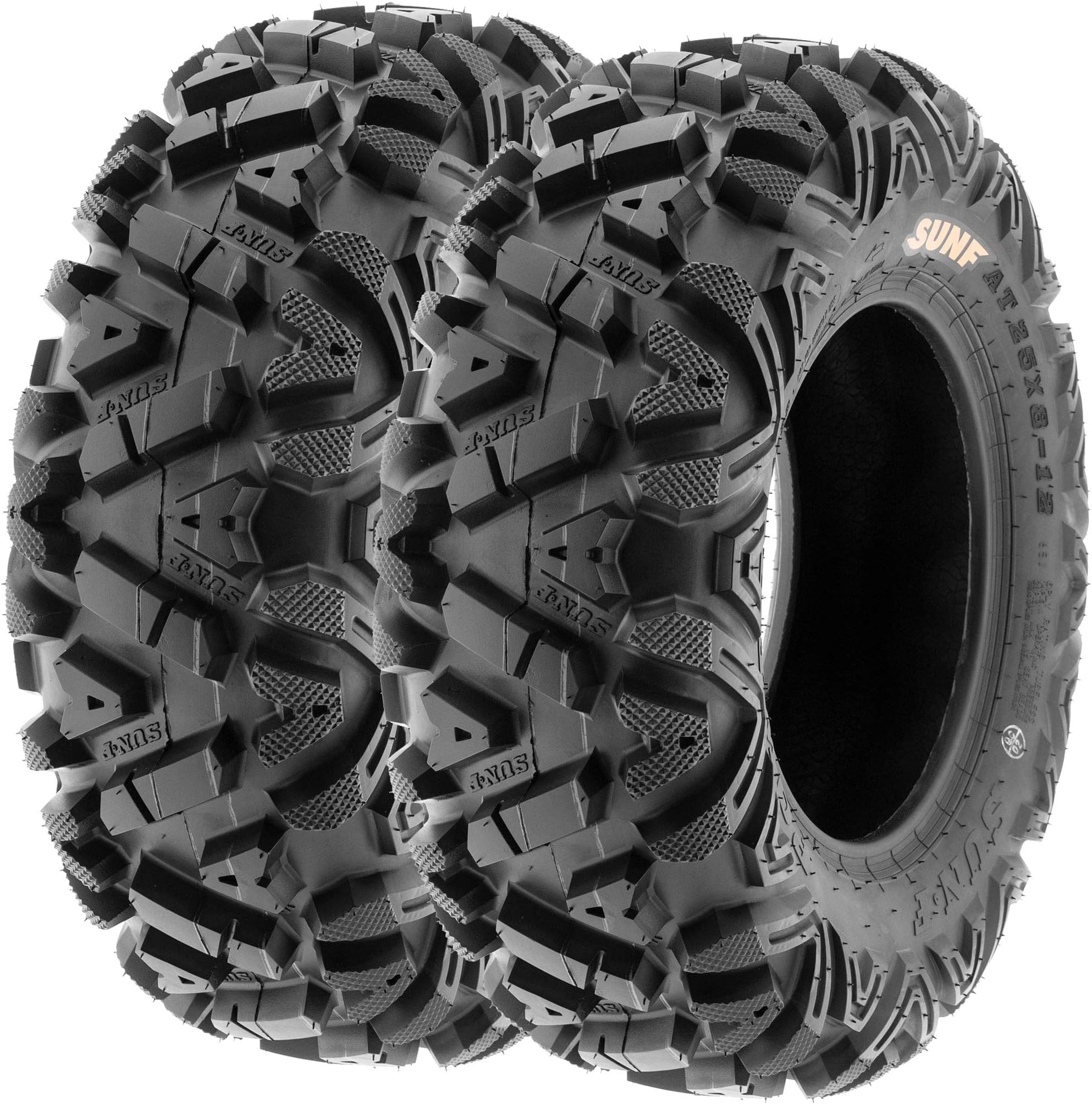 Sun.F A033 ATV Tire 24x8-12 Front Set of 2, 6 Ply