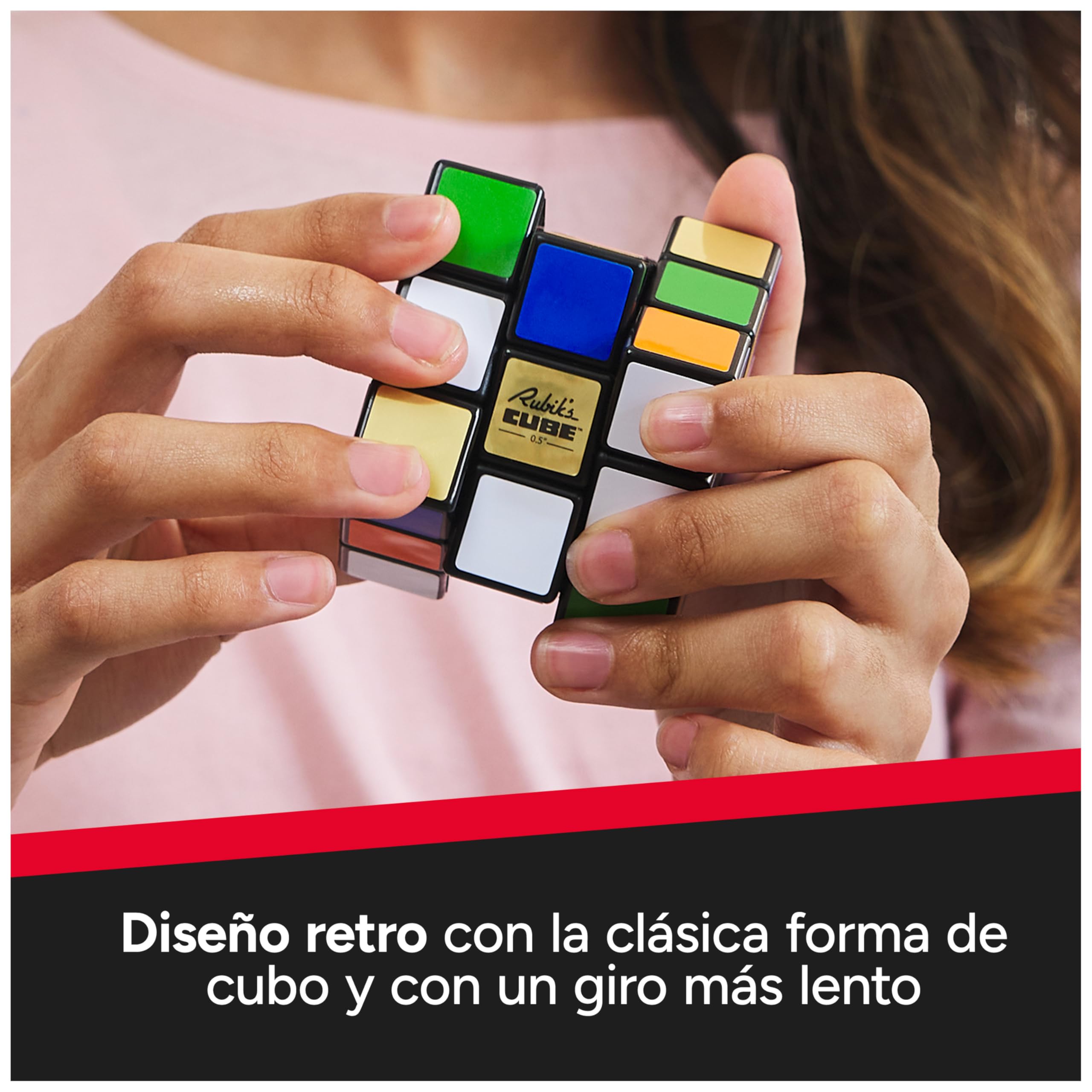 Rubik's - Cubo DE Rubik EDICIÓN Especial Retro 50 Aniversario - Juego de Rompecabezas, Cubo Mágico para Desafiar la Mente - 6068726 - Juguetes Niños 8 Años + - Regalo Niño 8 Años +