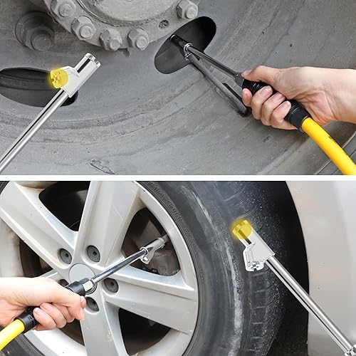 Miniatura 5 de WYNNsky Kit de inflador de camión, manguera de aire híbrida de 38 x 50 pies con extremos MNPT de 14 pulgadas, mano&portabrocas universales Glad