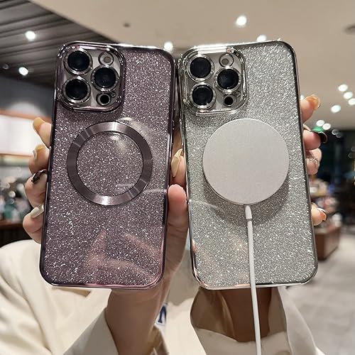 Miniatura 3 de Eiyikof Funda magnética compatible con iPhone 13 Pro de 6.1 pulgadas compatible con MagSafe con protector de lente de cámara, bonita funda