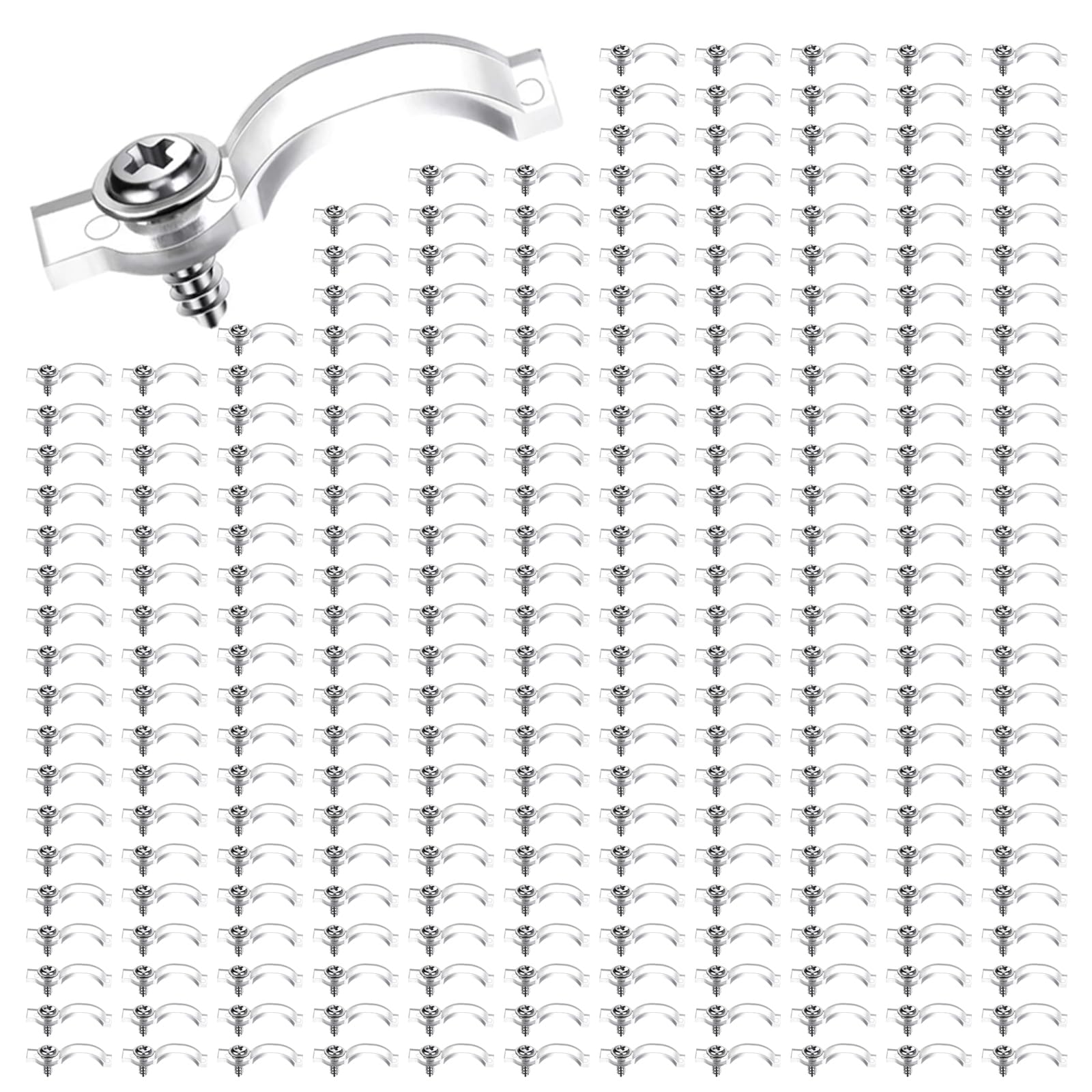 100 Stück LED Streifen Befestigung Clips Mit Schrauben & Schraubendreher - Halterung Für 8-10 Mm Breite LED Bänder