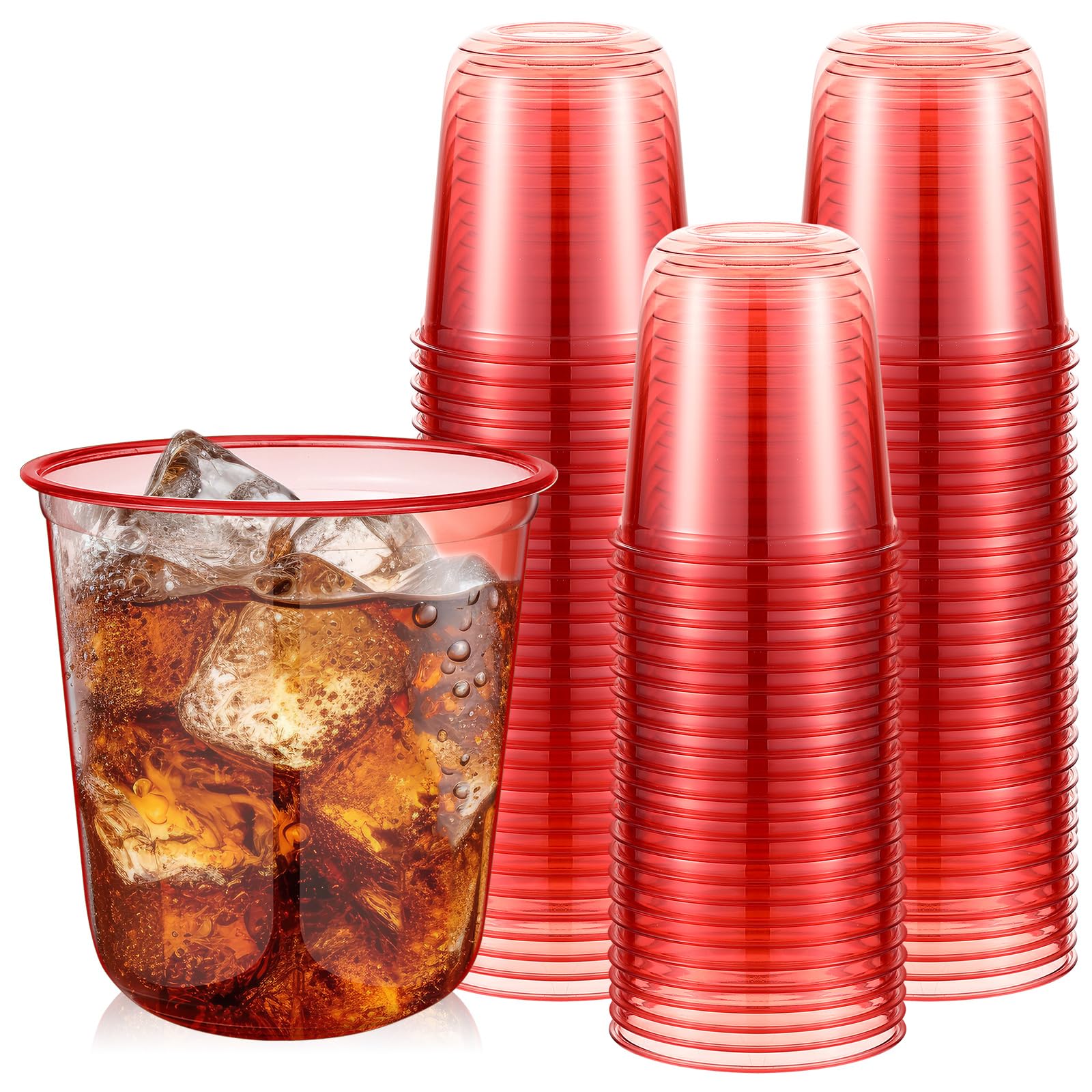 Gold Plastic Cups - 50 Pack Disposable Wine Glasses -13
