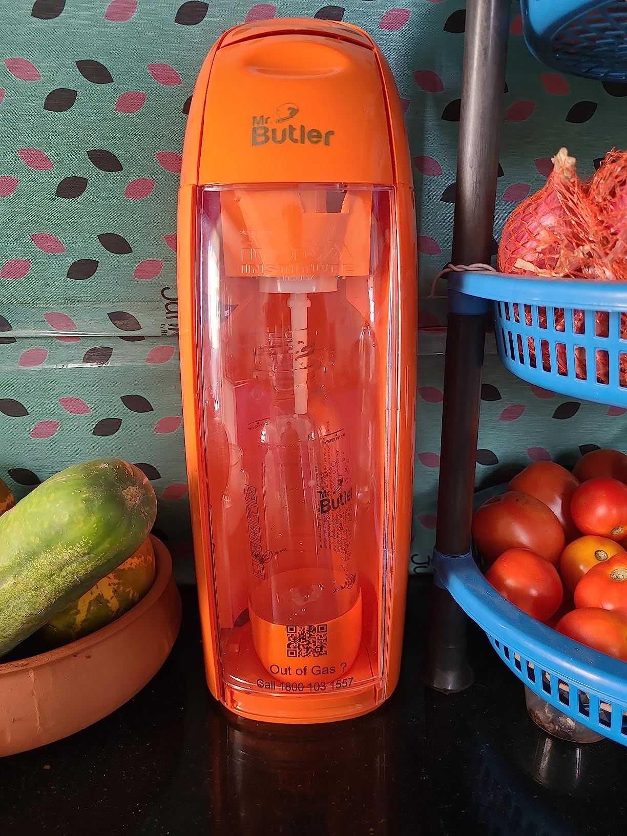 Mr. Butler Italia Soda Maker Orange - 2 Cylinder Pack : Amazon.in: Home ...