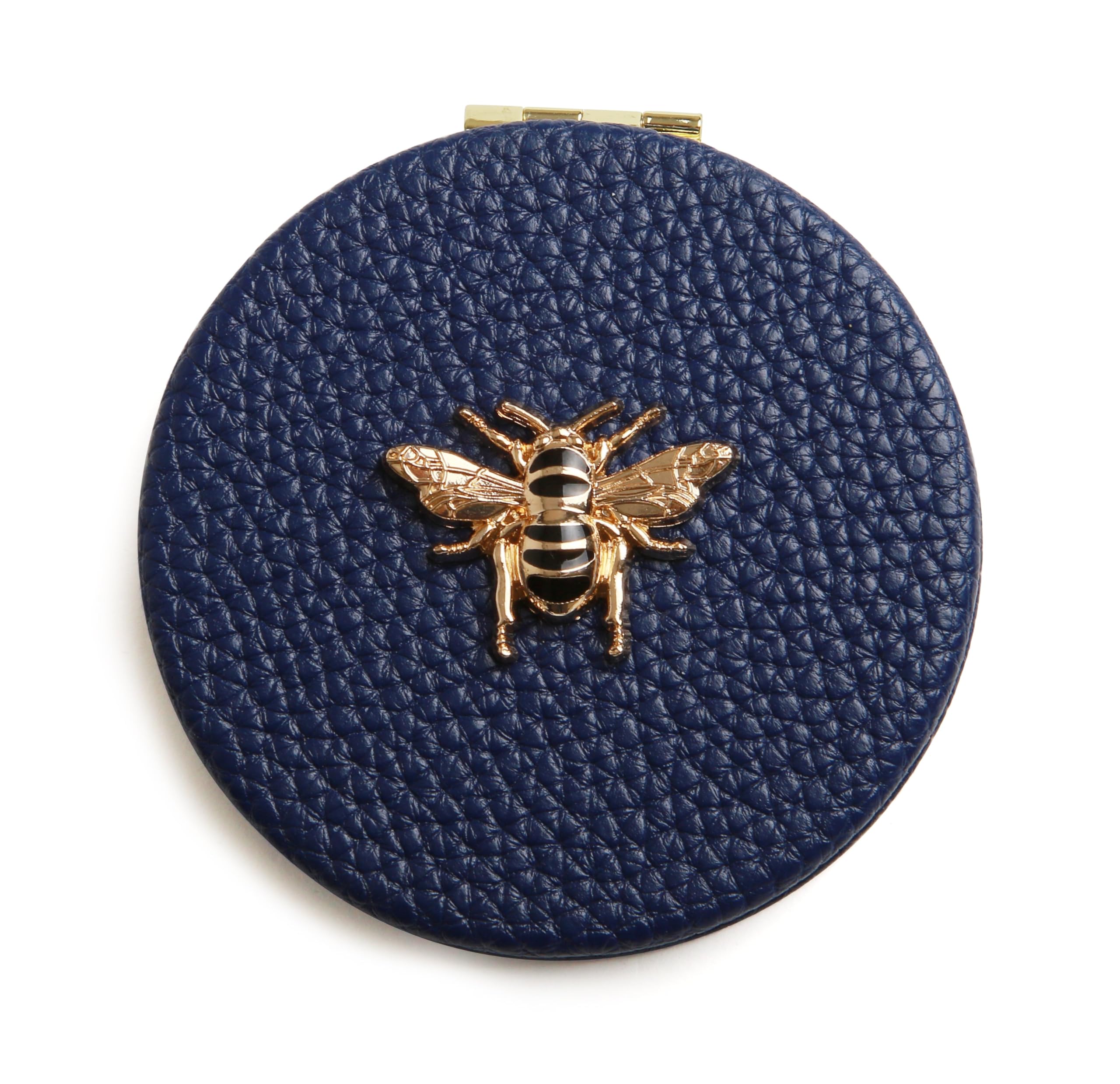 Alice Wheeler Compact Mirror Round Navy