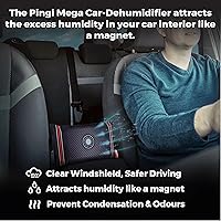 Vista 2 de Deshumidificador de coche Mega Pack – Absorbe la humedad y la condensación – 100% a prueba de fugas – Reutilizable (2.2lbs/1kg)