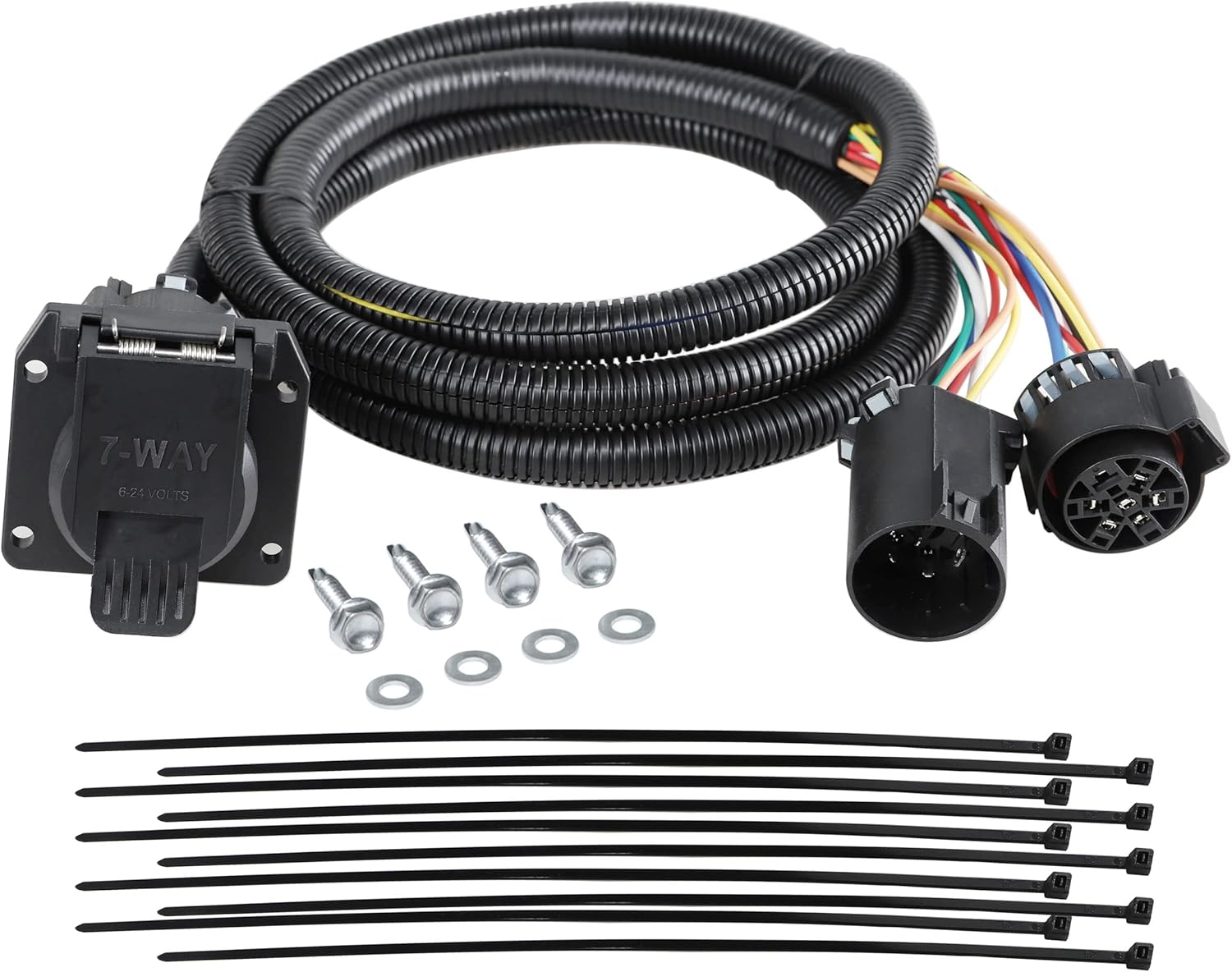 Oyviny RV 7 Way Trailer Wiring Extension for 5thWheel and Gooseneck Trailers
