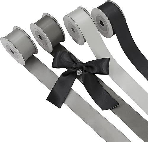 Miniatura 9 de Cinta de satén azul de tela sólida, cinta de satén de doble cara de 1 pulgada para envolver regalos, bodas, cumpleaños, decoración de baby shower,