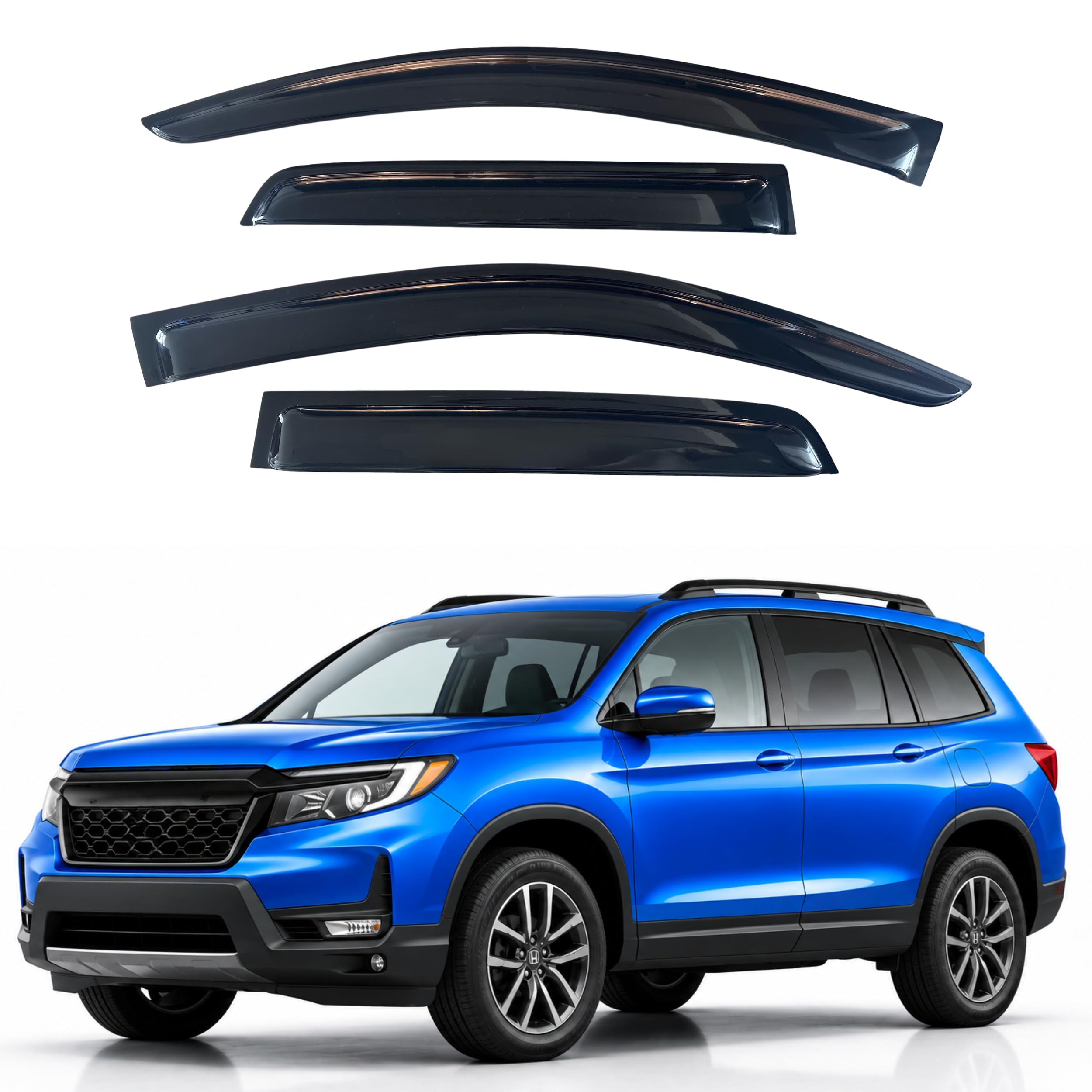 IG Window Visors Fit for 2019-2025 Honda Passport, Out-Channel Rain Guards Vent Wind Deflectors 4PC, Car Accessories for 19-25 Passport