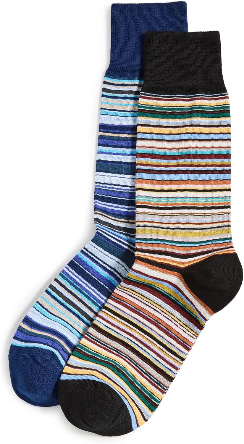 Paul Smith Men's Signature Stripes 2 Pack Socks