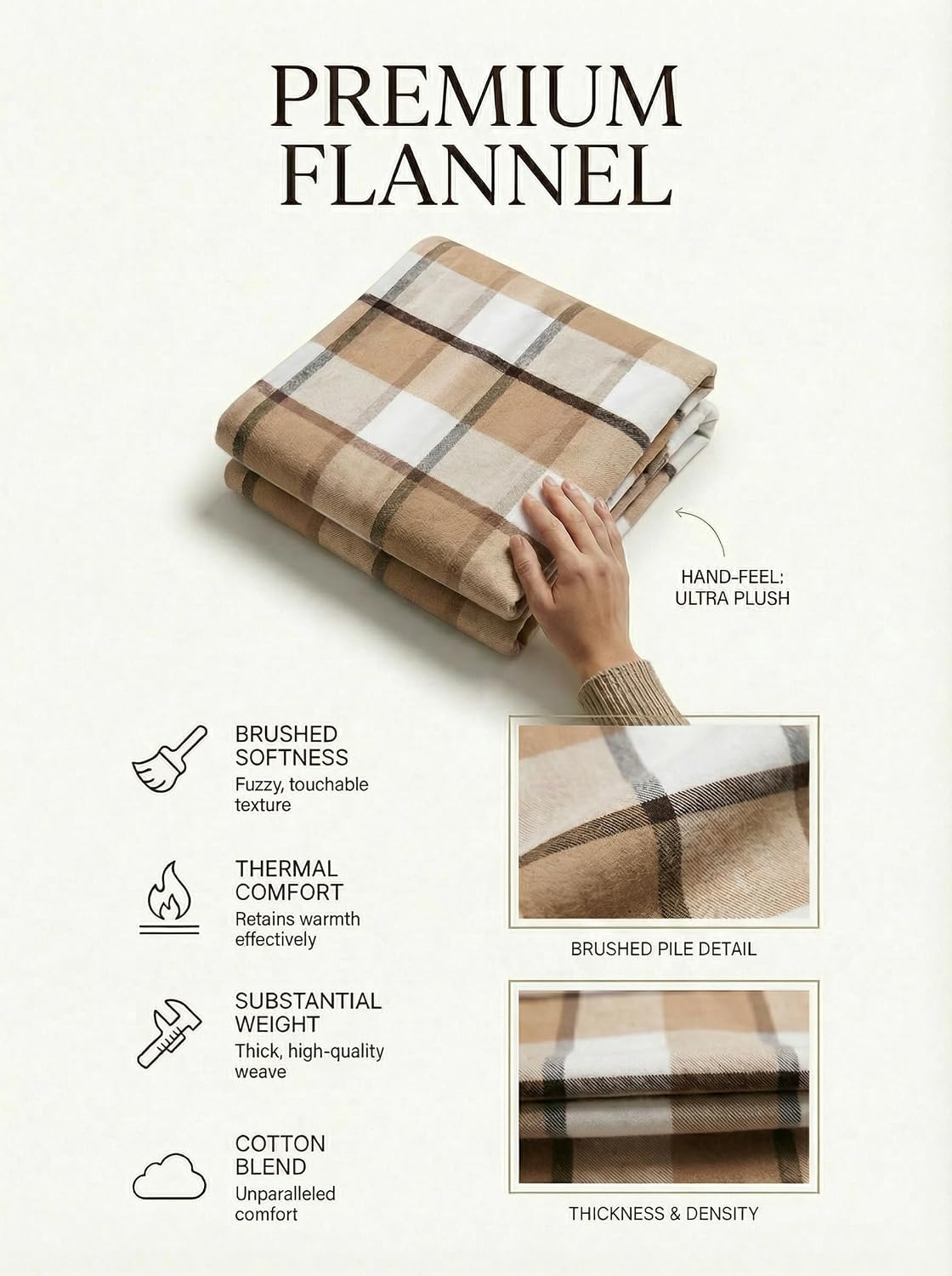 TACVASEN Men's Flannel Shirts Casual Button Down Long Sleeve Plaid Shirt image 5