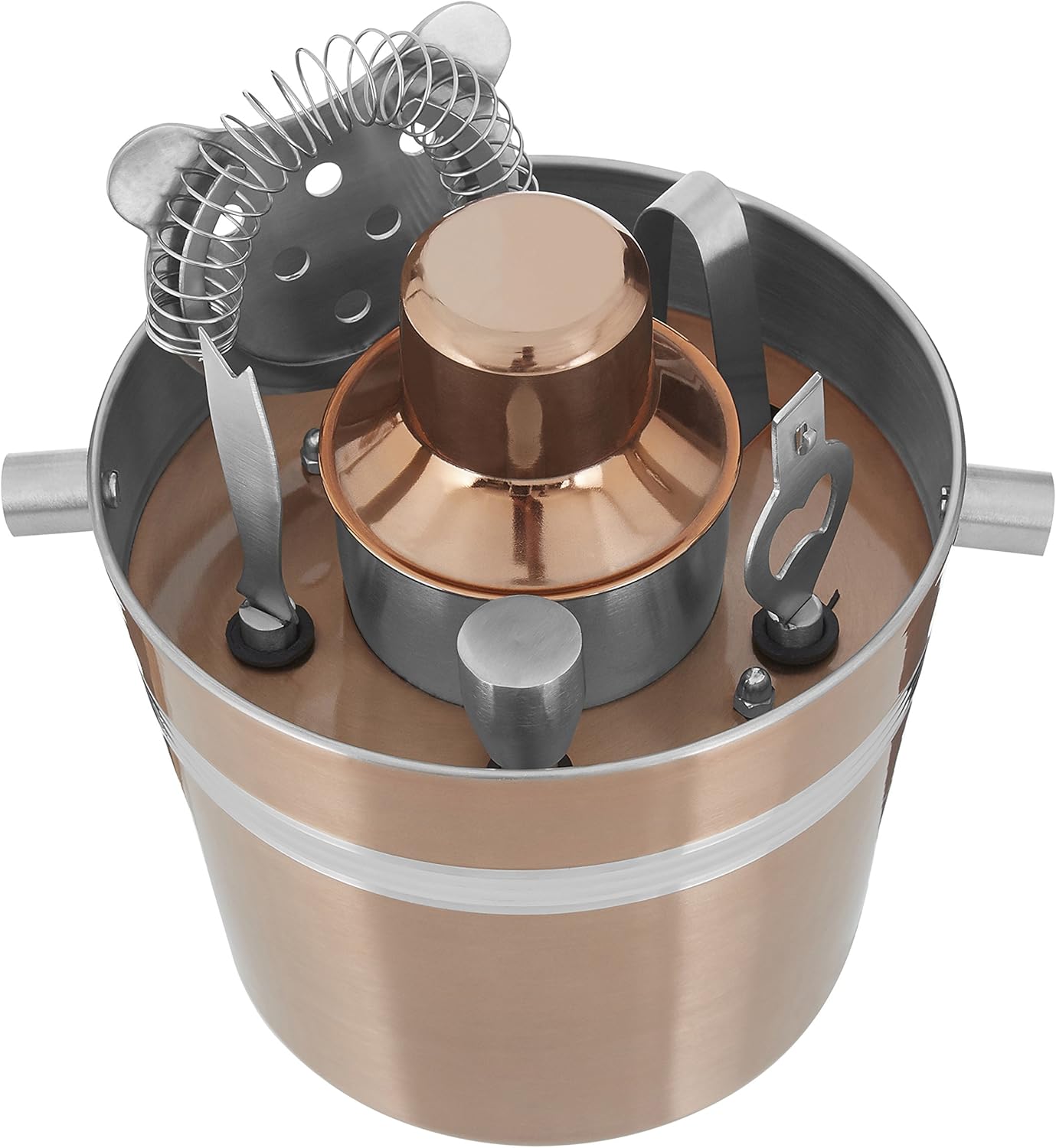 Premier Housewares Bar Set Finish, 7-Piece, Stainless Steel, Rose Gold