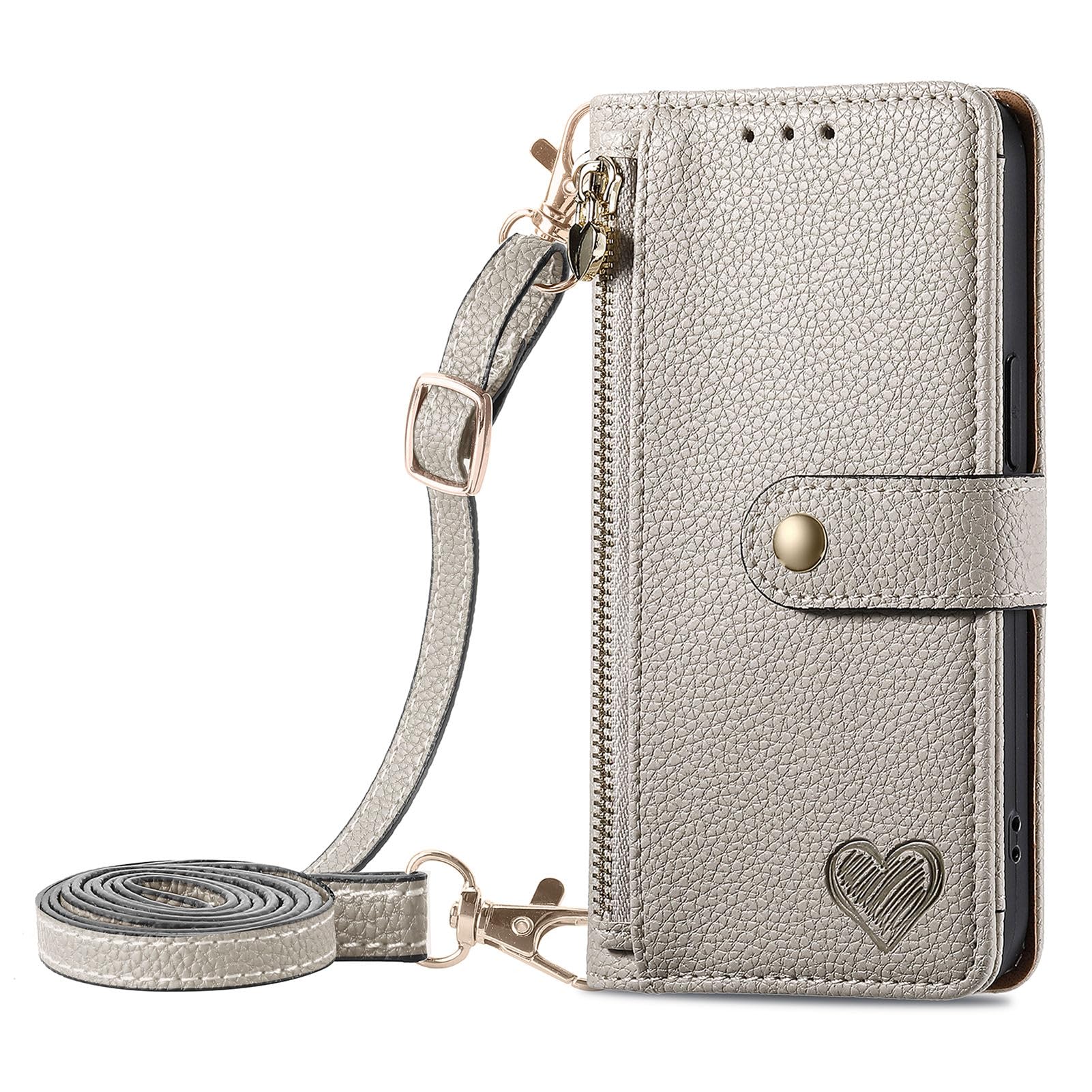 Amazon.com: HUANGTAOLI Crossbody Lanyard Zipper Wallet Phone