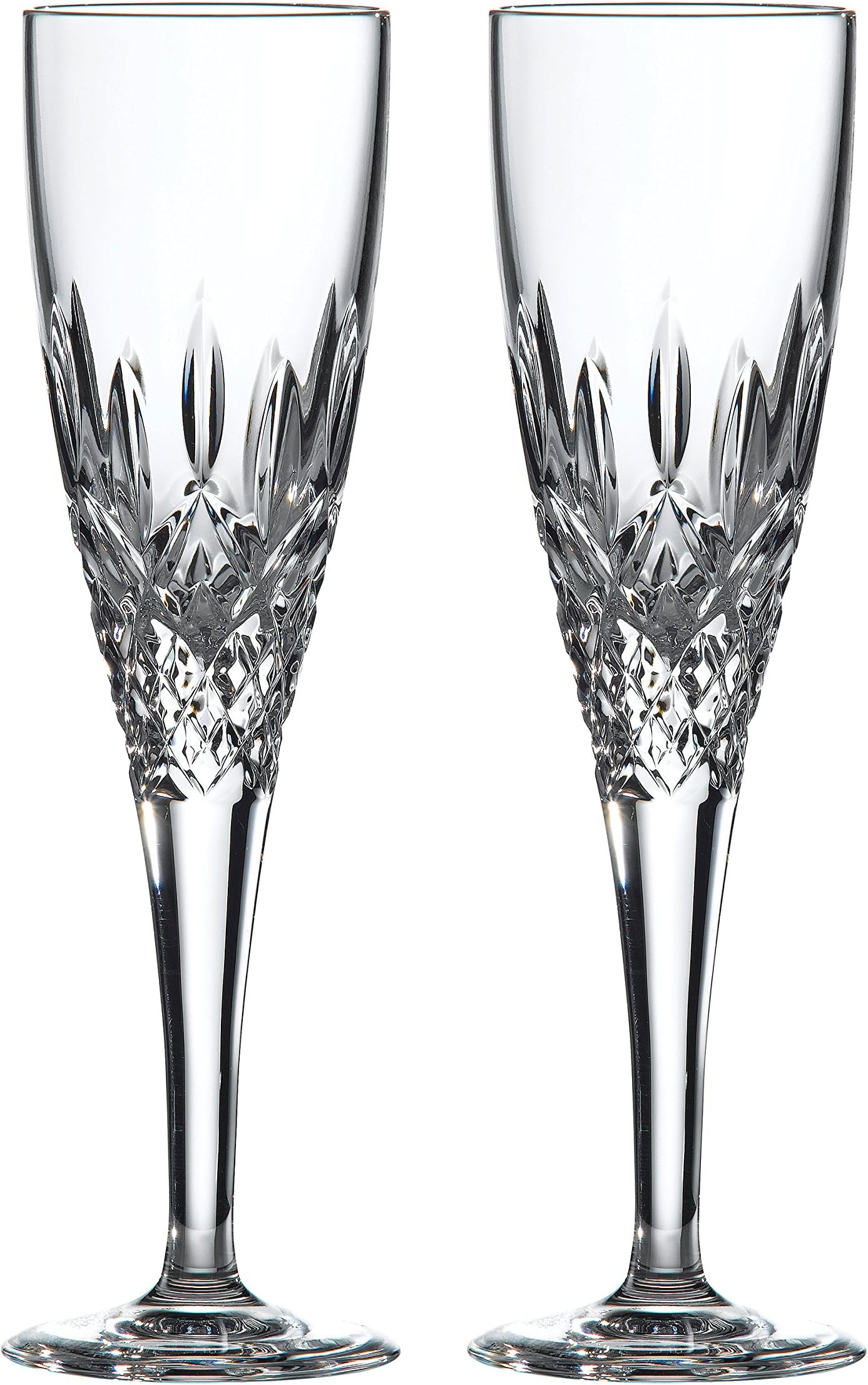 Royal Doulton R&D Collection Highclere Flute 140ml, Pair, Lead Crystal, Transparent