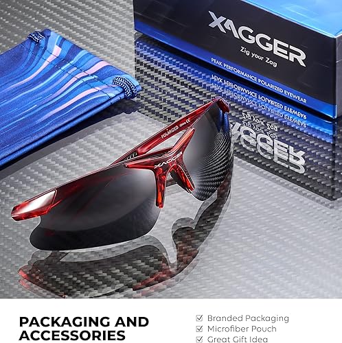 Miniatura 5 de Xagger Gafas de sol deportivas polarizadas para niños y niñas, gafas de béisbol y sóftbol, montura TR90