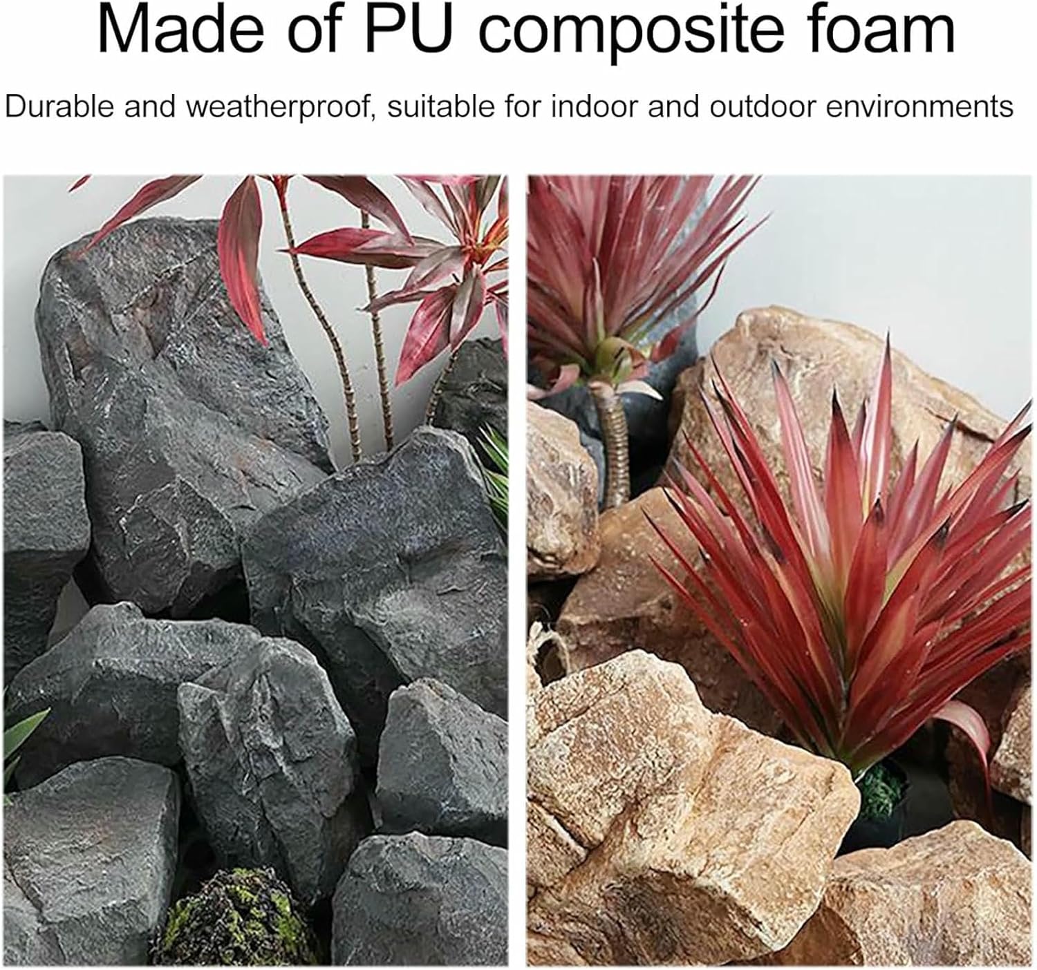 Faux Rock for Landscaping, Fake Rock Cover for Yard, PU Foam Artificial Landscape Boulder, Realistic, is not Hollow, Suitable for Garden Lawn, Yard Decoration