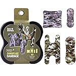 BioSwiss Bandages, Assorted Size Camouflage Print Shaped Self Adhesive Bandage Set, Latex Free, Sterile Wound Care, 60 Count