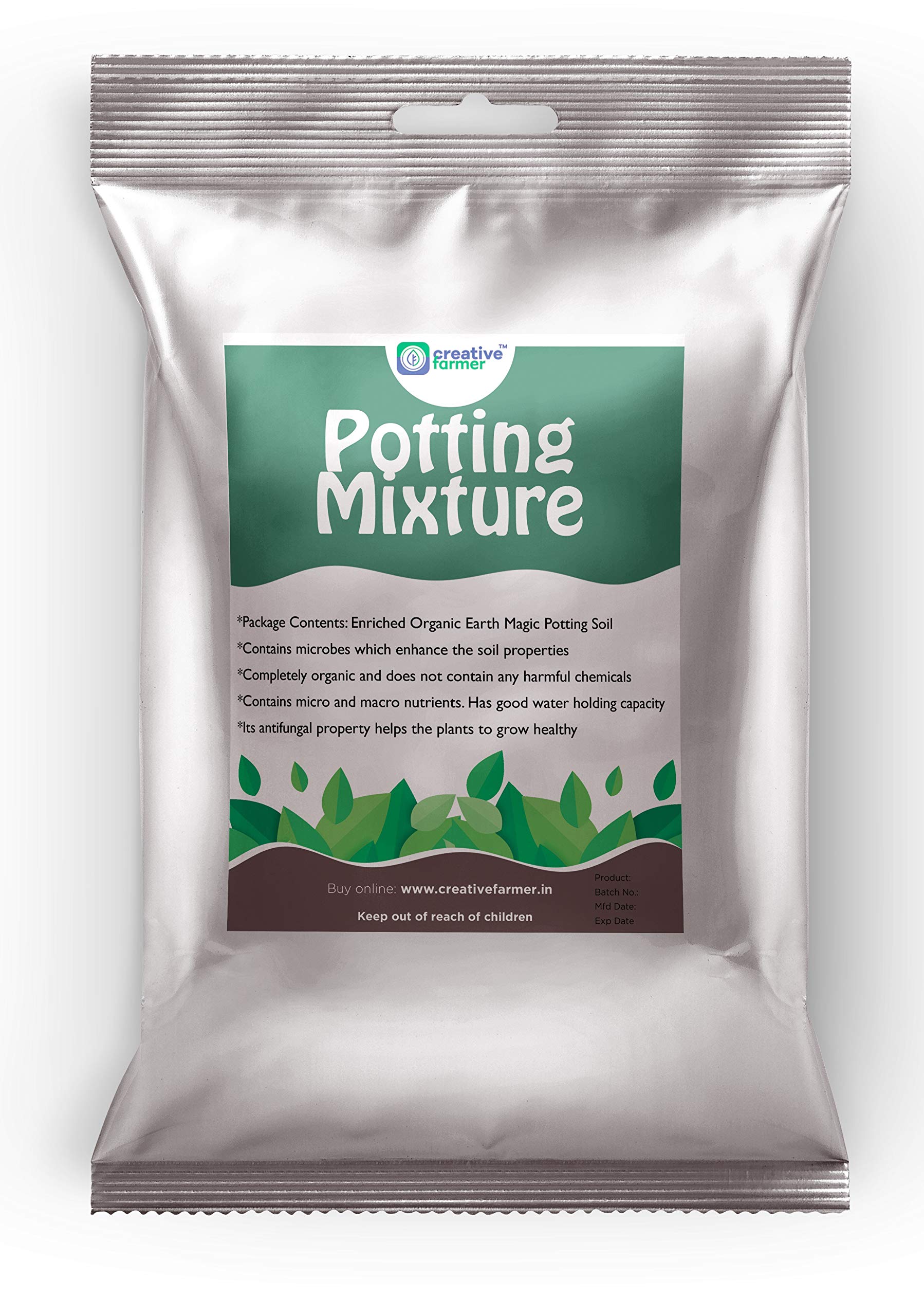 Creative Farmer Potting Mix 1Kg Organic| Enriched with Npk (Add As Per Plant Need) Complete Food Garden Soil, Vermicompost, Cocopeat, Natural Manure for Indoor, Outdoor,Kitchen, Home Plants (B0878RJ3PH) Amazon Price History, Amazon Price Tracker