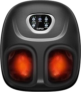 CuPiLo Foot Massager FSA HSA Eligible: Upgraded Heat, 5-Level Compression & Vibration for Plantar Fasciitis Neuropathy Relief, Gifts for Men Women