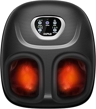 CuPiLo Foot Massager FSA Eligible HSA, 2026 Upgraded, Fathers Day Dad Gifts for Men, Feet Massager with Heat for Plantar Fasciitis Relief, 5 Levels Compression & Vibration Massage for Neuropathy