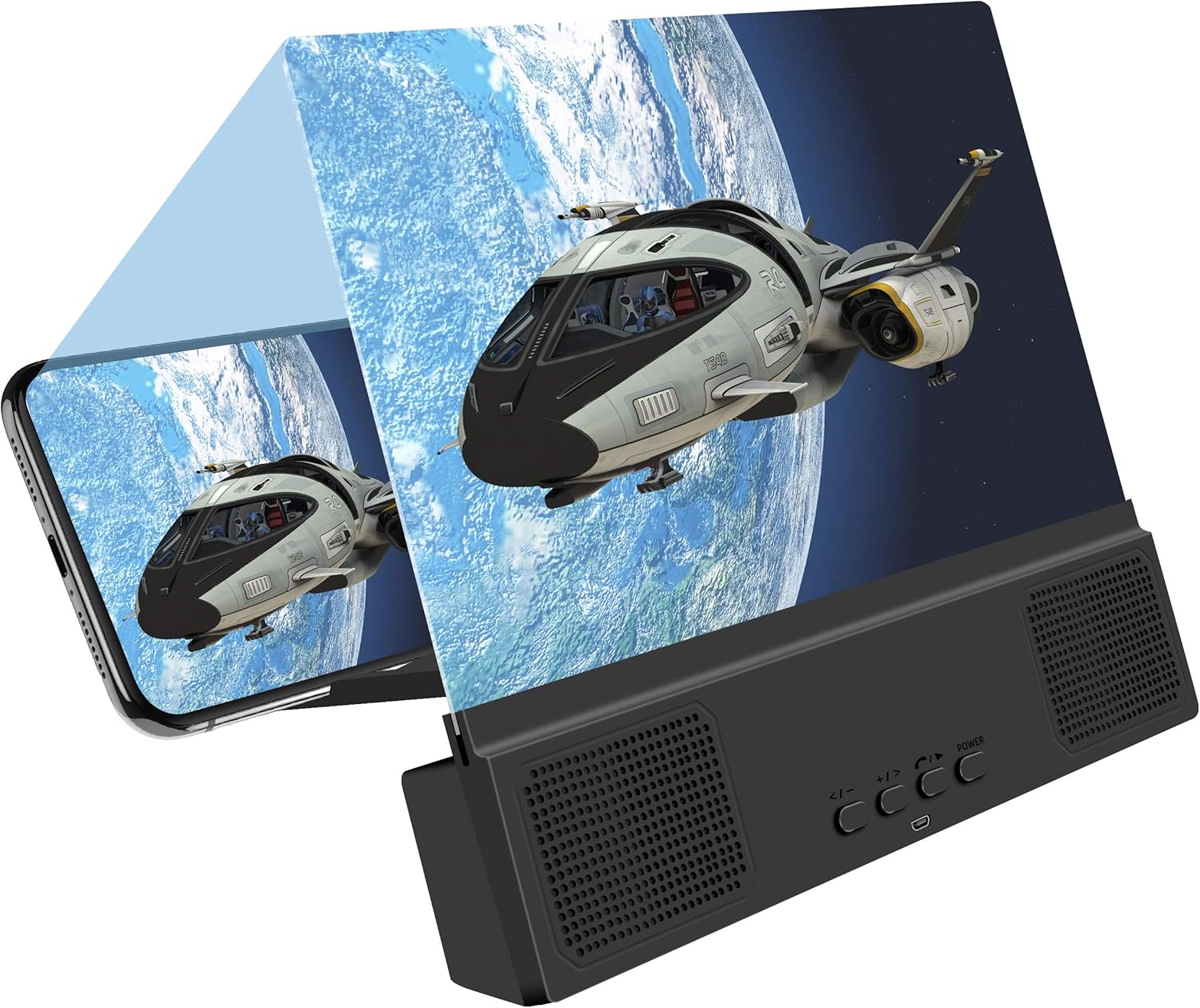 Rehomy Screen Magnifier with BT Speaker Portable HD Phone Screen